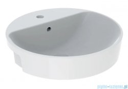 Geberit VariForm Umywalka okrągła z półką, częściowo wpuszczana w blat 50cm KeraTect 500.782.00.2