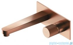 Omnires Contour bateria umywalkowa podtynkowa miedź szczotkowana CT8015CPB