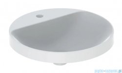 Geberit VariForm Umywalka okrągła z półką z otworem na baterię szkliwiony spód 48cm 500.707.01.2