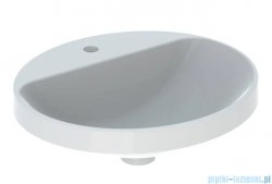 Geberit VariForm Umywalka owalna z półką z otworem na baterię, bez przelewu 50x45cm szkliwiony spód 500.715.01.2