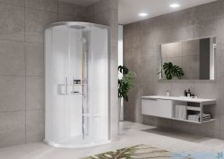 Novellini Glax 2 2.0 kabina masażowo-parowa 90x90 srebrna G22R99M5-1BB