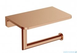 Omnires Modern Project uchwyt na papier toaletowy z półką miedź szczotkowana MP60511CPB