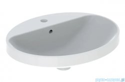 Geberit VariForm Umywalka owalna z półką z otworem na baterię 55x45cm szkliwiony spód KeraTect 500.721.00.2