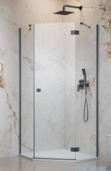 Radaway Essenza 8 Brushed GunMetal Ptj kabina pięciokątna 80x100cm prawa szczotkowany grafit 10490000-92-01R/10490500-01-01