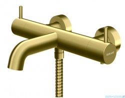 Kohlman Axel Brushed Gold bateria wannowa termostatyczna bez zestawu prysznicowego złoto szczotkowane QW710AGDB