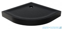 New Trendy Mild Stone Brodzik akrylowy półokrągły 90x90x11,5 cm czarny B-0559