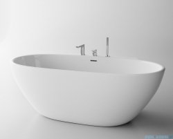 ScandiBath Mandal wanna wolnostojąca/przyścienna 170x85cm + syfon klik-klak Q360S-1701