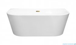 Besco Vica New wanna 170x80cm wolnostojąca przyścienna z przelewem szczelinowym slim syfon klik-klak czarny matt #WAS-170VNCZ