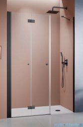 Radaway Nes Black DWSB drzwi wnękowe 130cm W3 lewe czarny mat szkło przejrzyste 10044850-54-01L/10045450-01-01