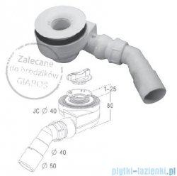 Radaway Syfon do brodzików Giaros z otworem odpływowym Ø 50mm  5SL1 