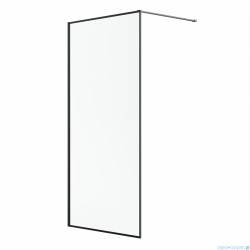 Radaway Modo F II Black kabina Walk-in 60x201cm Czarna szkło przejrzyste 10409064-54-01
