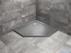 Radaway Doros Pt Stone brodzik pięciokątny 100x100x5cm antracyt SDRPT1010-01-64S