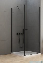 New Trendy New Soleo Black 90x80x195 cm kabina prostokątna wspornik skośny przejrzyste D-0231A/D-0114B
