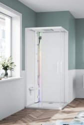 Novellini Glax 1 2.0 kabina z sauna parową 100x70 lewa biała G21A107ST5-1UU