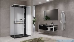 Novellini Glax 2 2.0 kabina z hydromasażem 120x90 prawa czarna G222P299DT1-1HU