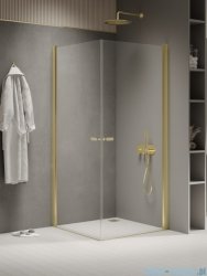 New Trendy New Soleo Light Gold 70x100x195 cm kabina złoty połysk/szkło przejrzyste K-1878