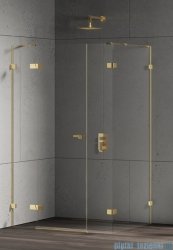 New Trendy Eventa Gold Shine kabina prysznicowa prostokątna 130x100x200 cm lewa przejrzyste Złoty połysk EXK-4788