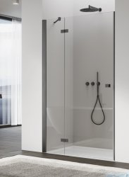 Ronal ANNEA AN13 Gunmetal szczotkowany Drzwi jednoczęściowe ze ścianką stałą w linii 110x200cm lewe grafit szczotkowany AN13G11002607