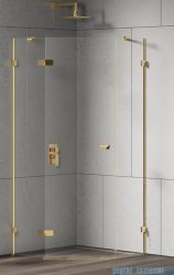 New Trendy Eventa Gold Shine kabina prysznicowa pięciokątna 90x90x200 cm przejrzyste lewa Złoty połysk EXK-4834