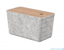 Roca Tura mały pojemnik do łazienki z recyklingowanego filcu i osłoną z korka naturalnego A818025N10