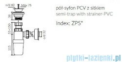 Marmorin Półsyfon Pcv z sitkiem ZPS