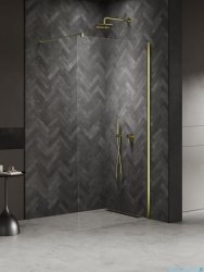 New Trendy Nesta Light Gold kabina Walk-In 110x200 cm złoty połysk K-1734
