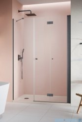 Radaway Nes Brushed GunMetal DWSB drzwi wnękowe 120cm W3 prawe szczotkowany grafit szkło przejrzyste 10044750-92-01R/10045450-01-01