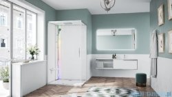 Novellini Glax 1 2.0 kabina z sauna parową 120x80 lewa srebrna G212P120ST5-1BB