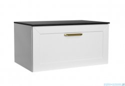 Besco Dexa szafka podumywalkowa 80x50x40cm zielona, uchwyt złoty SUD-854-ZZ