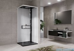Novellini Glax 2 2.0 kabina z hydromasażem 90x90 prawa czarna G22GF99DM1-1HU