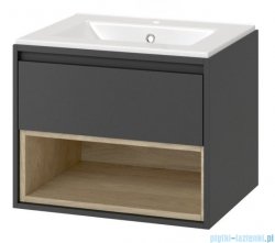 Excellent Tuto szafka wisząca z umywalką 60x50x45 cm szary dąb MLEX.0101.600.GRBL/CEEX.3617.600.WH