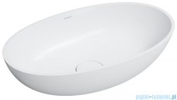 Omnires Shell M+ umywalka nablatowa 60x35 cm biały mat SHELLUNBM