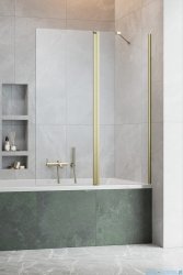 Radaway Nes Pnd II Brushed Gold parawan nawannowy 130cm prawy szczotkowane złoto 10009130-99-01R