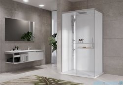 Novellini Glax 2 2.0 kabina z hydromasażem 120x90 lewa srebrna G222P290ST1-1BB
