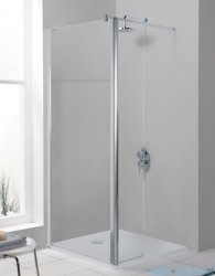 Sanplast kabina typu Walk In z elementem ruchomym 120x198 cm biały/przejrzyste PR2/PRIII-120 600-073-1000-01-401