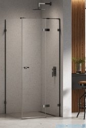 New Trendy Eventa Black Chrome kabina prysznicowa prostokątna 90x80x200 cm prawa przejrzyste czarny połysk EXK-6182