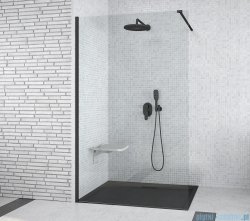 Besco Aveo Black kabina walk-in 100x195cm przejrzyste AVB-100-195C