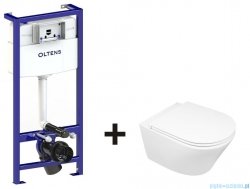 Oltens zestaw podtynkowy stelaż + miska Jog SmartClean z deską Slim wolnoopadającą 50001000/42505000
