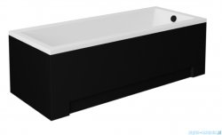 Besco Modern 160x70cm wanna prostokątna + obudowa CZARNY mat + syfon CZARNY #WAM-160-MO/#OAP-160UNIC/19977