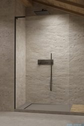 Radaway Modo SL Black II kabina Walk-in 115x200 lewa czarny mat/szkło przejrzyste 10319115-54-01L