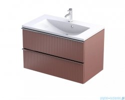 Oristo Etna szafka podumywalkowa wisząca Ryflowana 80x50x45 ceglany mat OR52-SD2S-80-19R