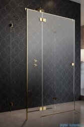 Radaway Essenza Pro Gold Kdj+S kabina 90x90x90cm lewa złoty połysk/szkło przejrzyste 10097390-09-01L/10098090-01-01/10098090-01-01