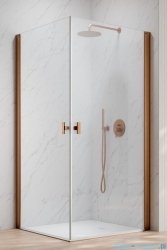 Radaway Nes Kdd I Brushed Copper kabina 90x80cm szczotkowana miedź 10021090-93-01L/10021080-93-01R