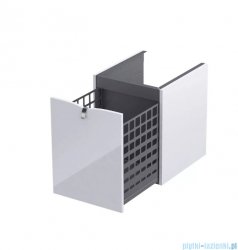 Oristo Siena szafka niska z koszem 40x50x45cm Biały połysk OR45-SN1S-40-1