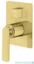 Kohlman Experience Brushed Gold podtynkowa bateria wannowo-prysznicowa z trzema wyjściami złoto szczotkowane QW211EGDB