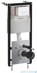 Omnires Flush Set Strongframe stelaż podtynkowy do WC z ECO spłukiwaniem przycisk spłukujący biały mat STFWCECO1M-RWM
