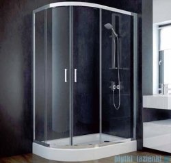 Besco Modern kabina asymetryczna 100x80x185cm grafit MA-100-80-G