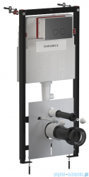 Omnires Eco Flush Set Strongframe stelaż podtynkowy do WC z eco spłukiwaniem + STEEL-R45 przycisk spłukujący grafit szczotkowany ze stali nierdzewnej STFWCECO1R45-RGR