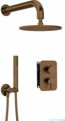  Deante SILIA Zestaw prysznicowy podtynkowy z BOXem mieszaczowym z głowicą prysznicową brąz szczotkowany BXYYCQSM