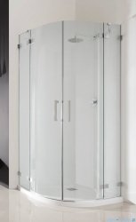 Radaway Euphoria PDD Kabina prysznicowa 90x90 szkło przejrzyste + brodzik Delos A + syfon 383001-01L/383001-01R/SDA0909-01